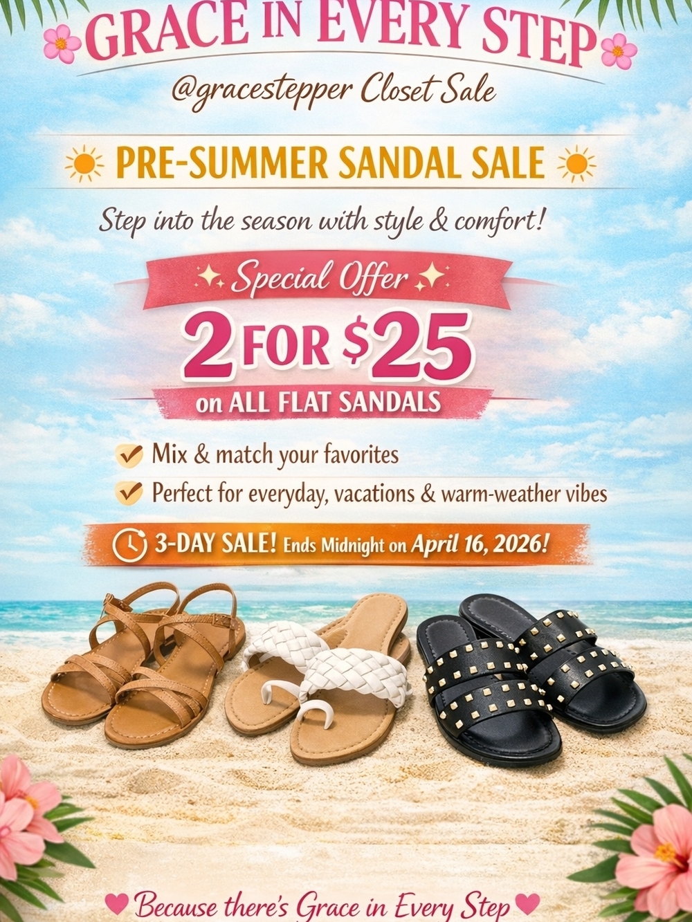 🩴🩴3-Day 🤿 🩱👙Pre-Summer Flat Sandal Bundle Sale! 🩴🩴